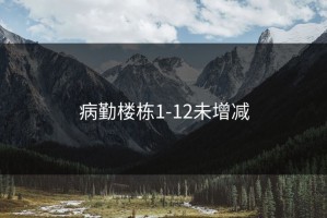 病勤楼栋1-12未增减