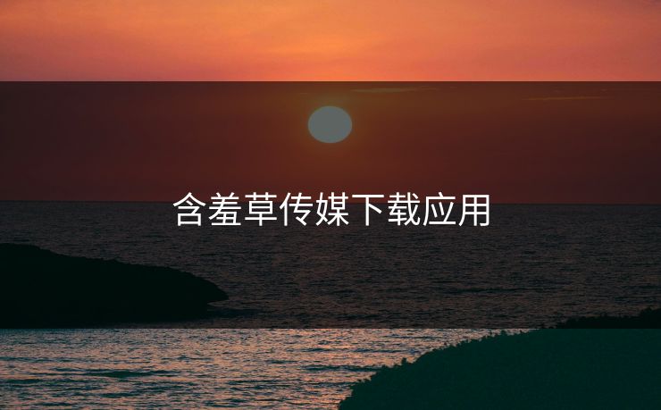 含羞草传媒下载应用 含羞草传媒下载应用